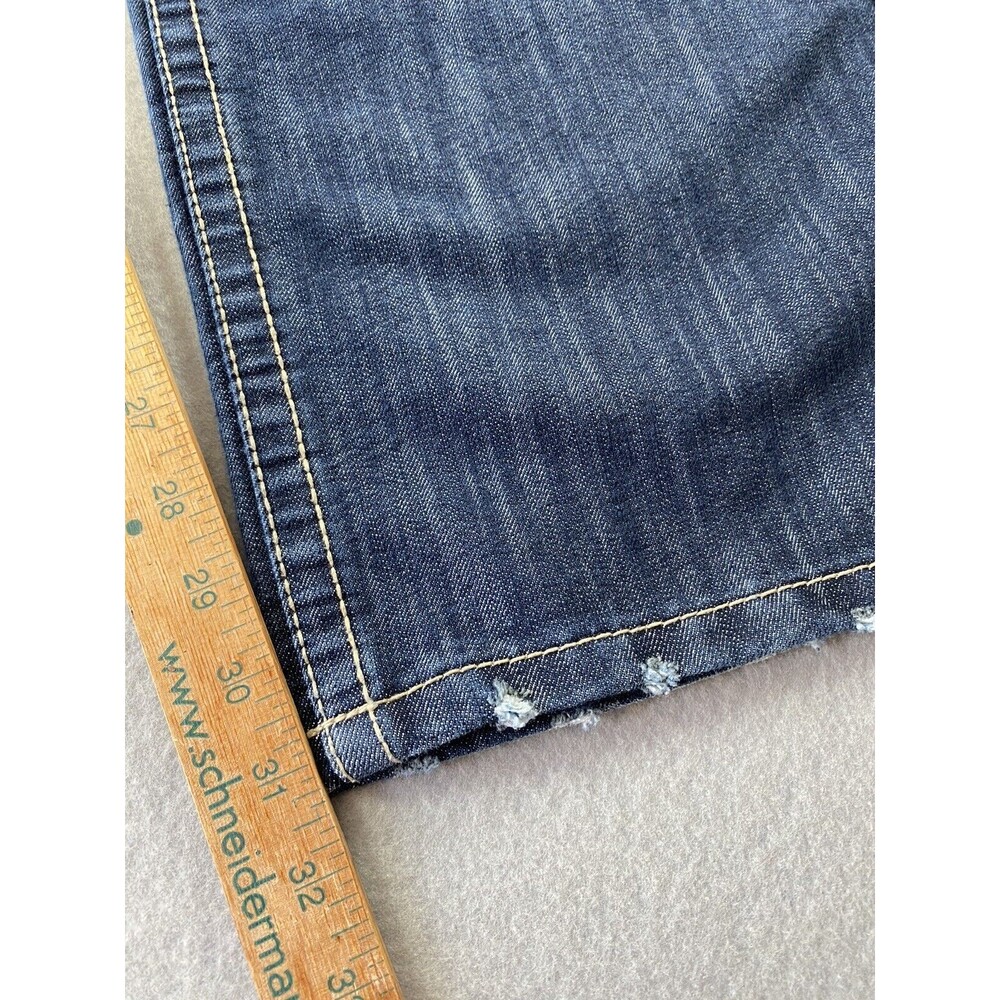 Brooklyn Xpress Jeans 39x31 Blue Denim Baggy Skater Loose Distressed Tag 42x34 - Picture 9 of 13